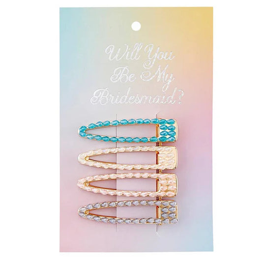 Will You Be My Bridesmaid Hair Clips