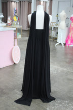 *No Brand* Black Convertible Gown with Shawl