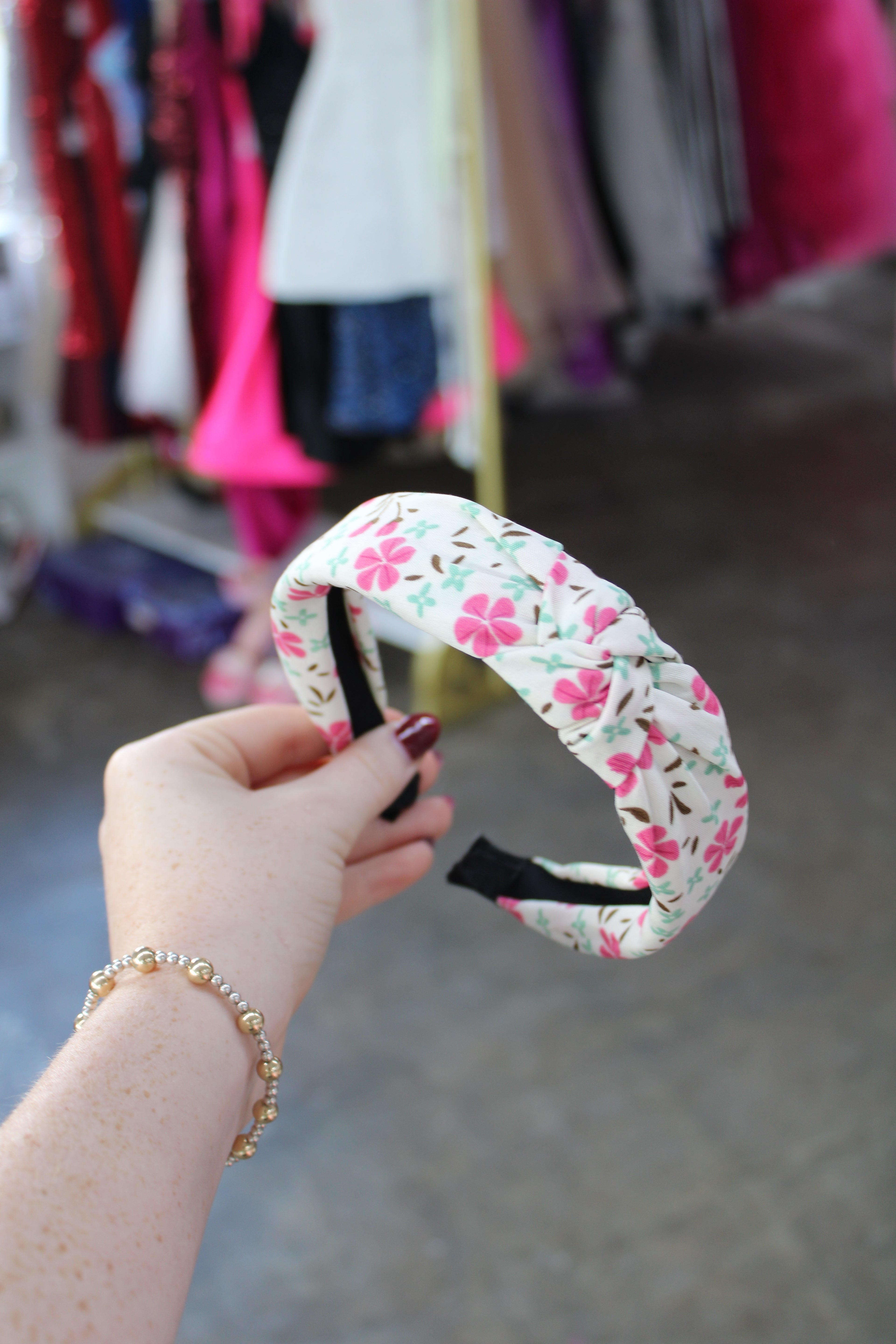 Pink Floral Headband