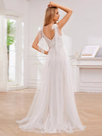 Exquisite Lace Tulle Empire Waist Wedding Dresses