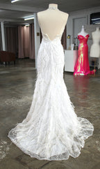 Ponopoly Beaded Halter Gown- Size 0 *Length Shortened*