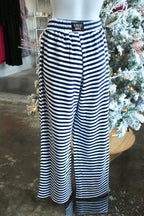 LULU MAC Navy & White Striped Pants (set)