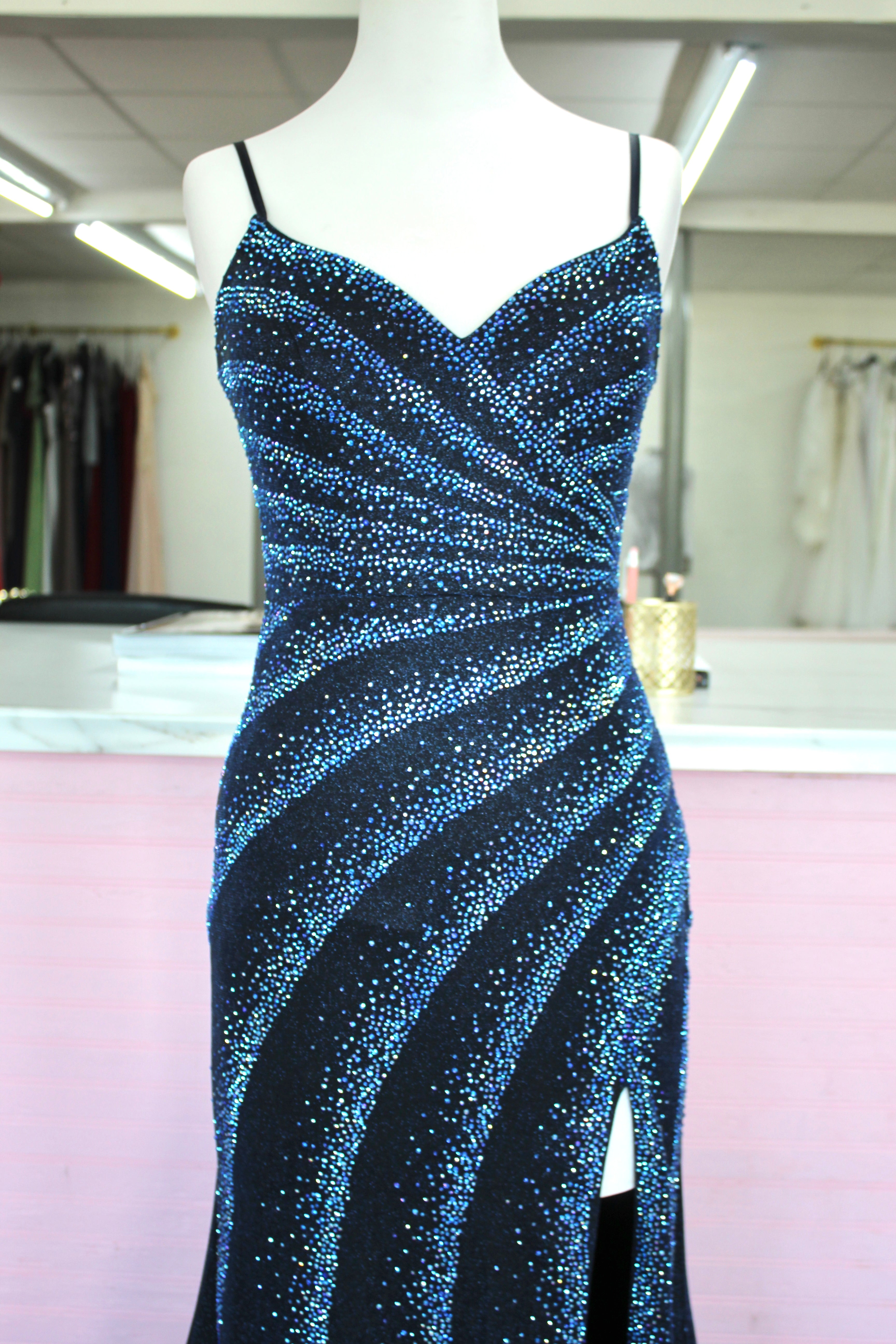 Navy prom/pageant size 8