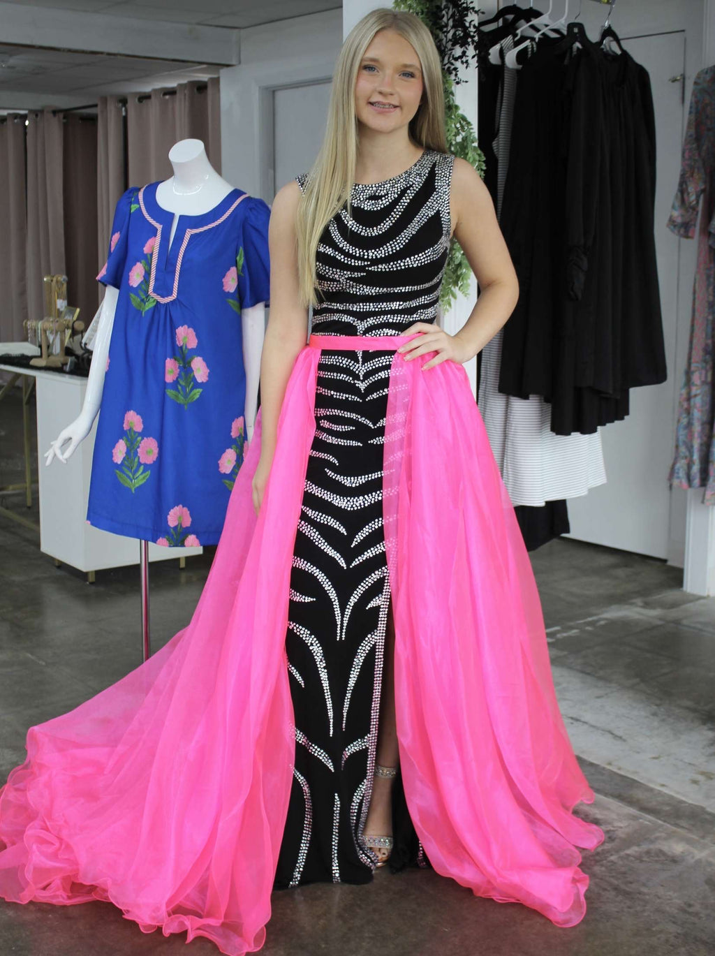 Johnathan Kayne Overskirt-1 Hot Pink