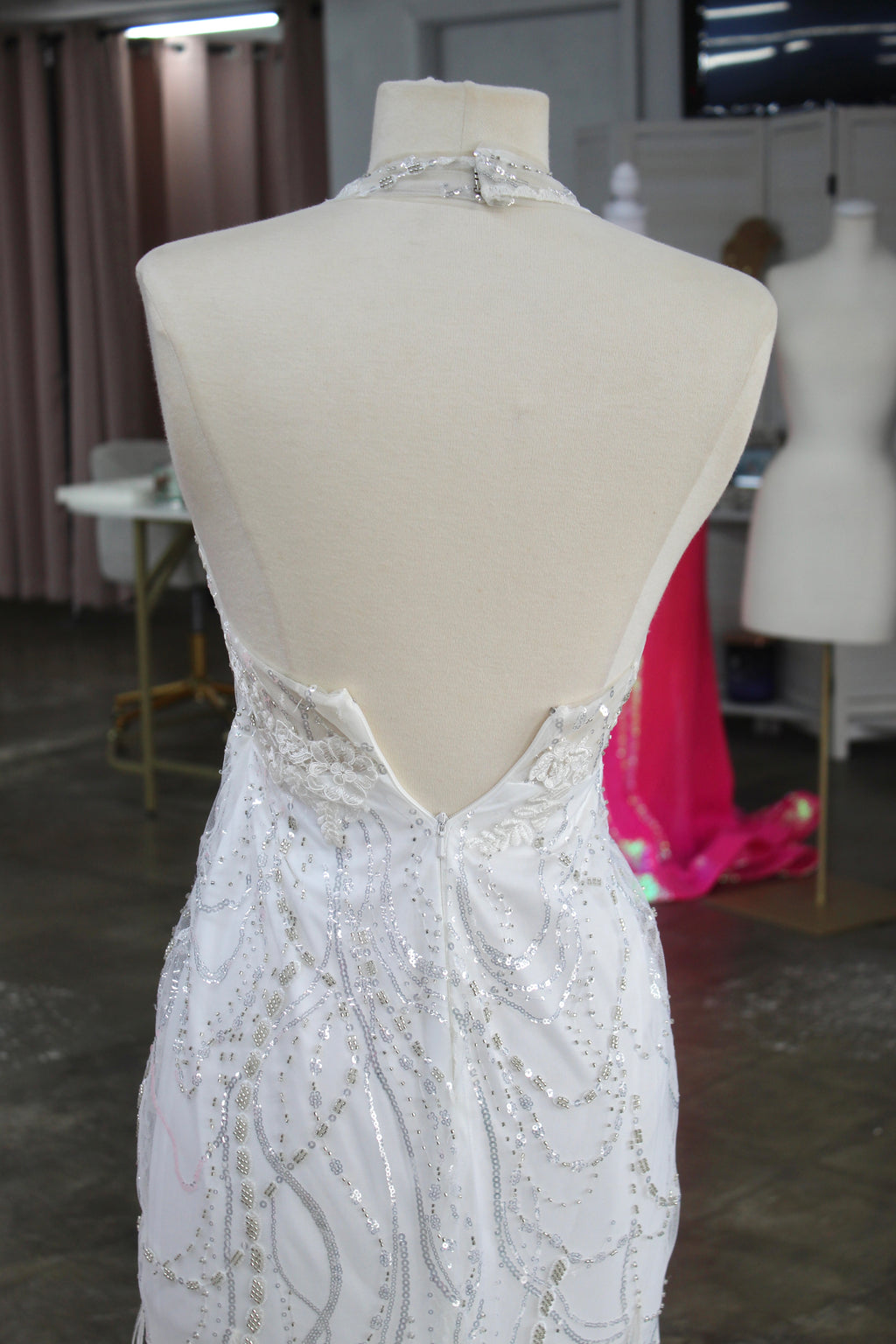 Ponopoly Beaded Halter Gown- Size 0 *Length Shortened*