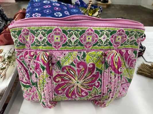 Vera Bradley Pink and Green Quilted Tote