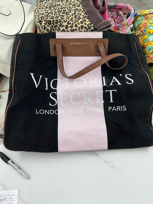 Victoria's Secret Black and Pink Satchel