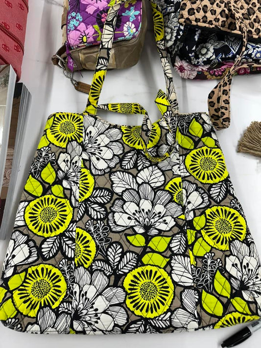 Vera Bradley Floral Tote - Yellow and Black