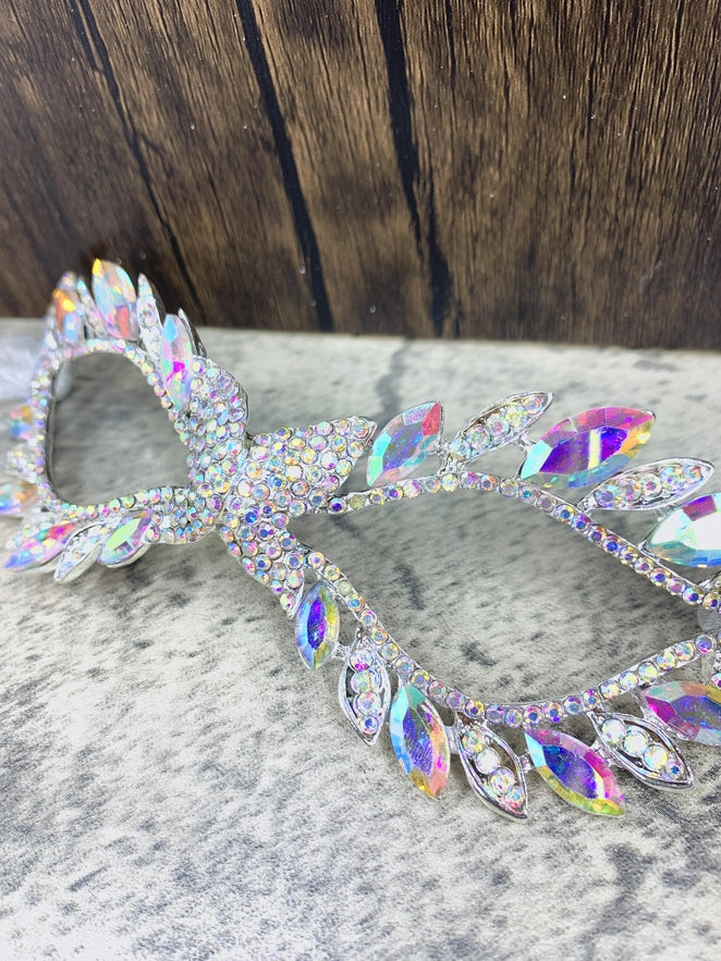 Crystal Rhinestone Masquerade Ball Mask, Costume Party, Gift