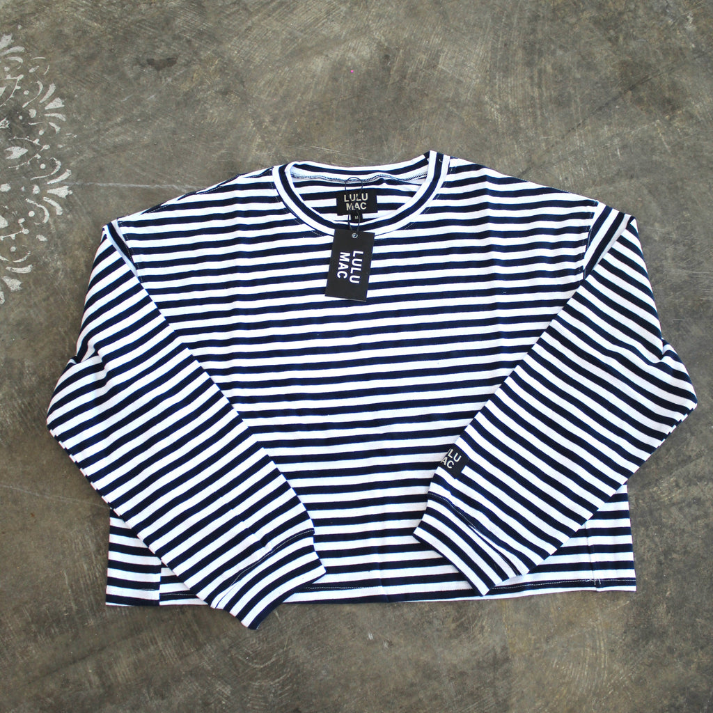 LULU MAC Navy & White Striped top (set)