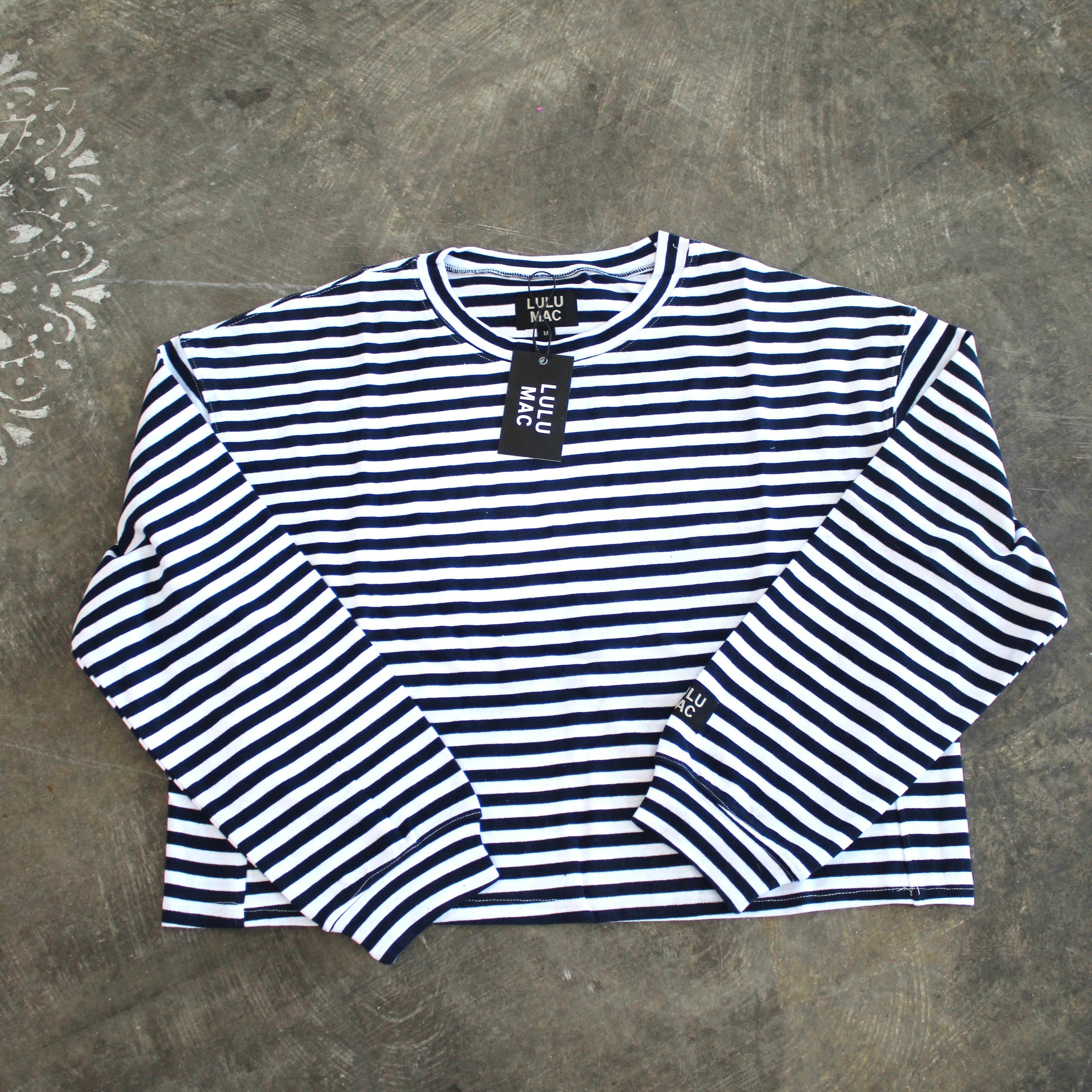 LULU MAC Navy & White Striped top (set)