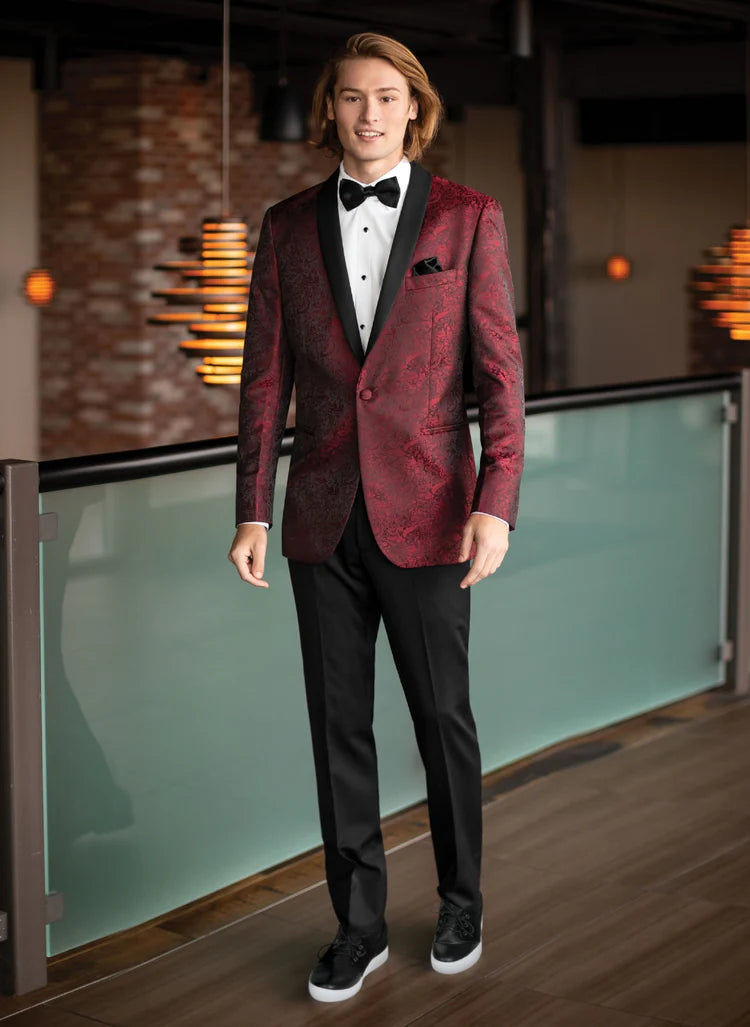 Apple Red Aries Paisley Tuxedo Style 122