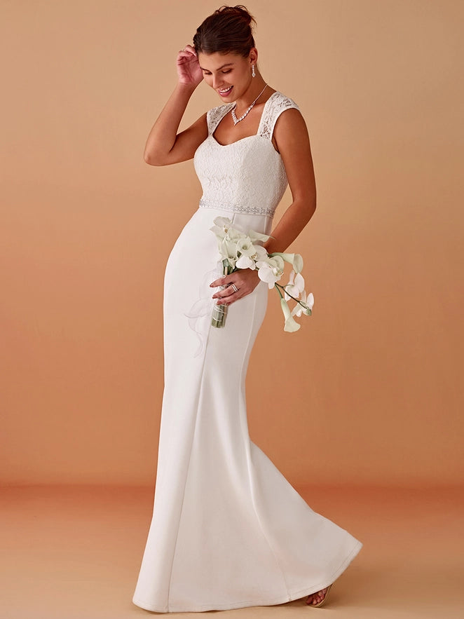 Cap Sleeve Sweetheart Mermaid Style Wedding Dress