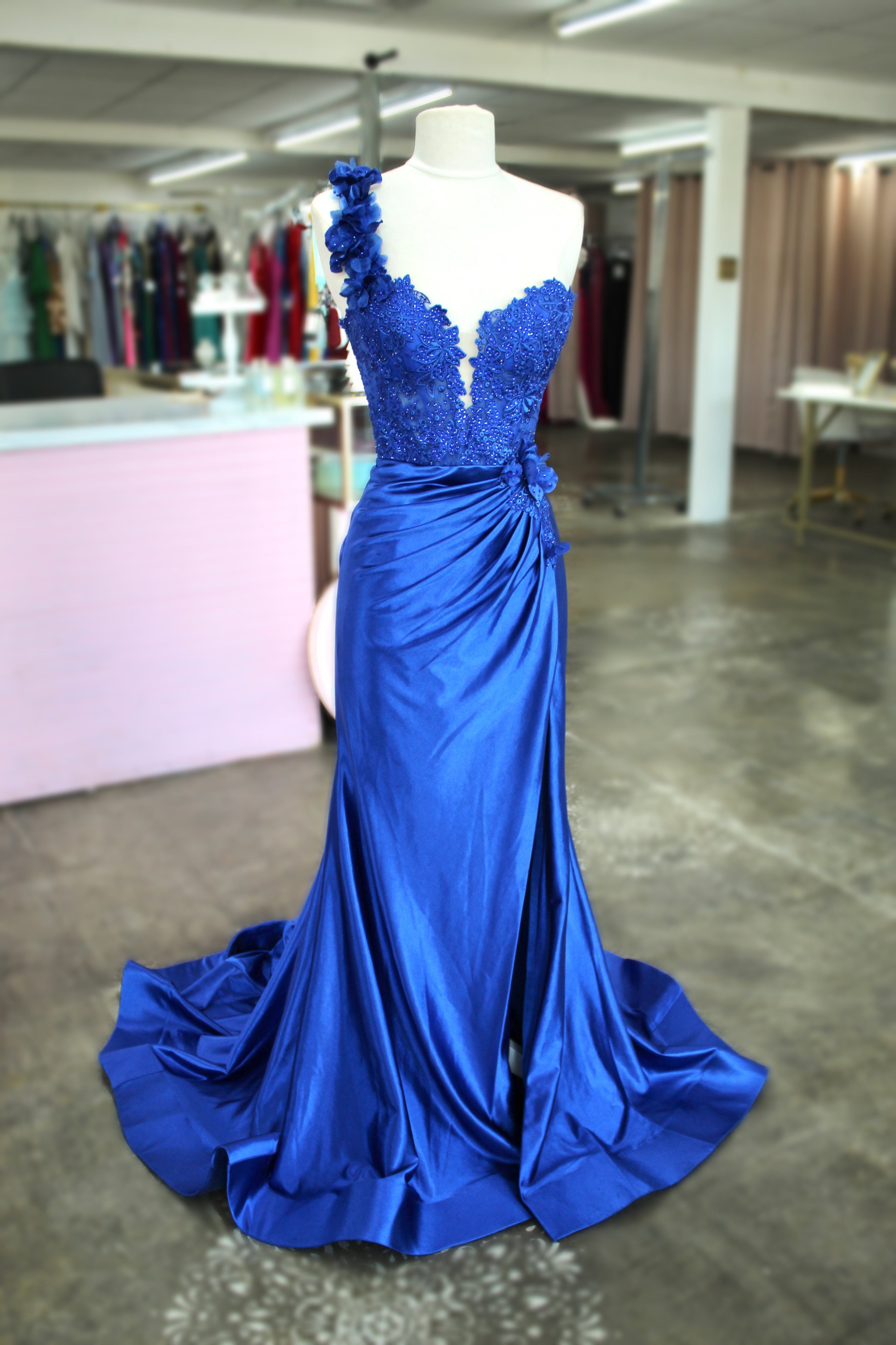 Sherri Hill 56174 (Royal)-Size 0