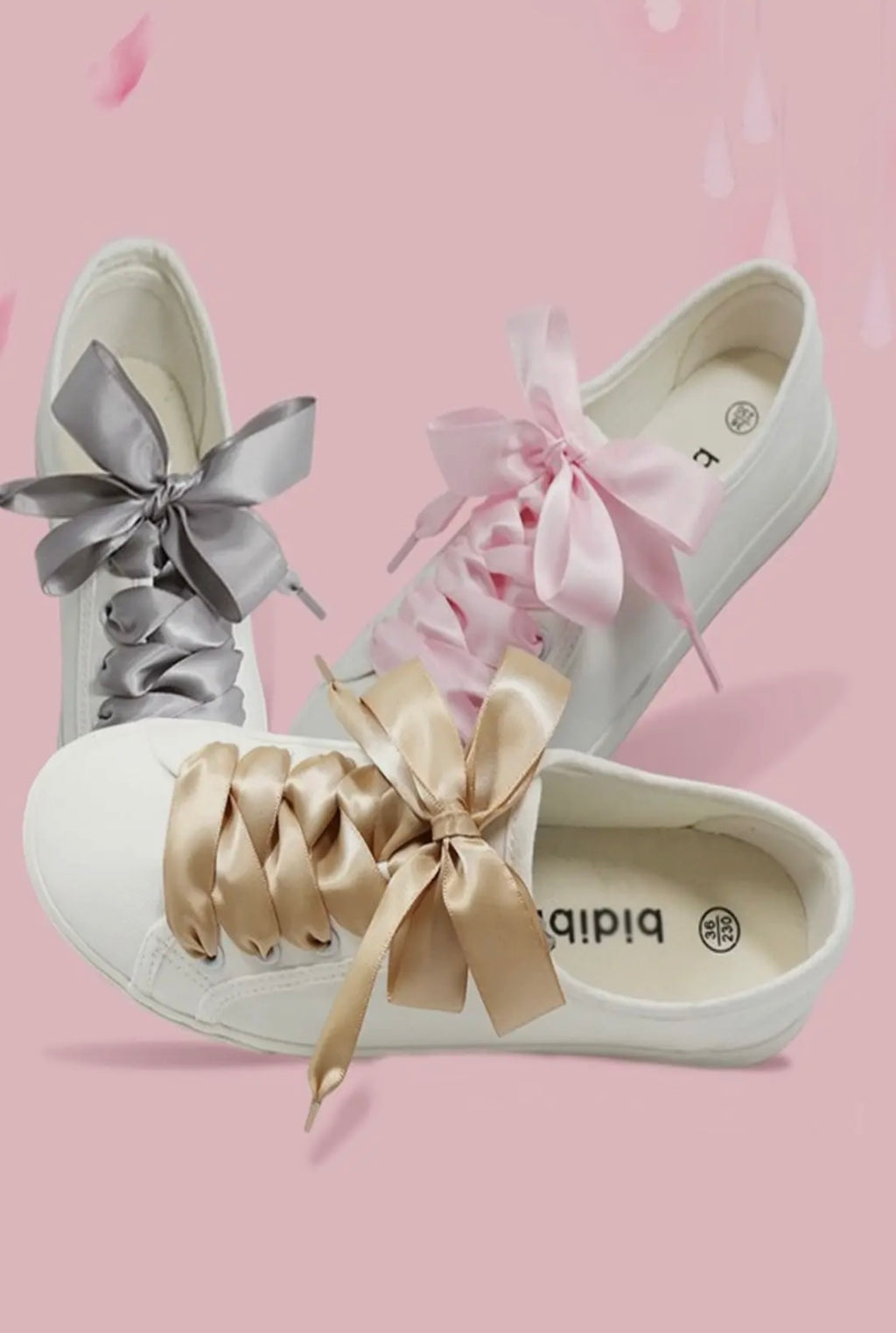 White Satin Ribbon Shoe Laces