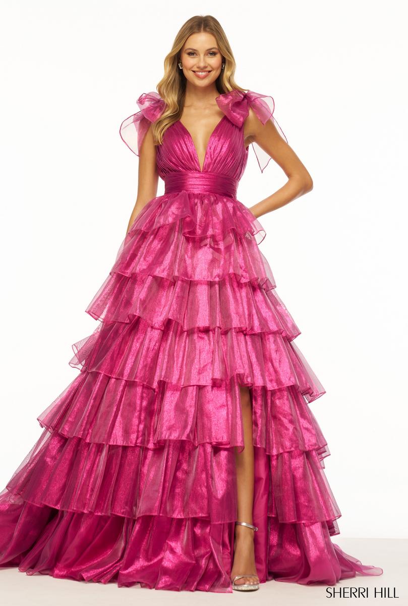 Sherri Hill 56127 Fuscia- Size 12 altered to fit sizes 8-10