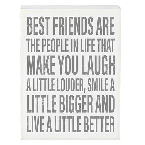 6x8 Wht Box Sign-Best Friends