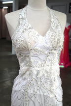 Ponopoly Beaded Halter Gown- Size 0 *Length Shortened*