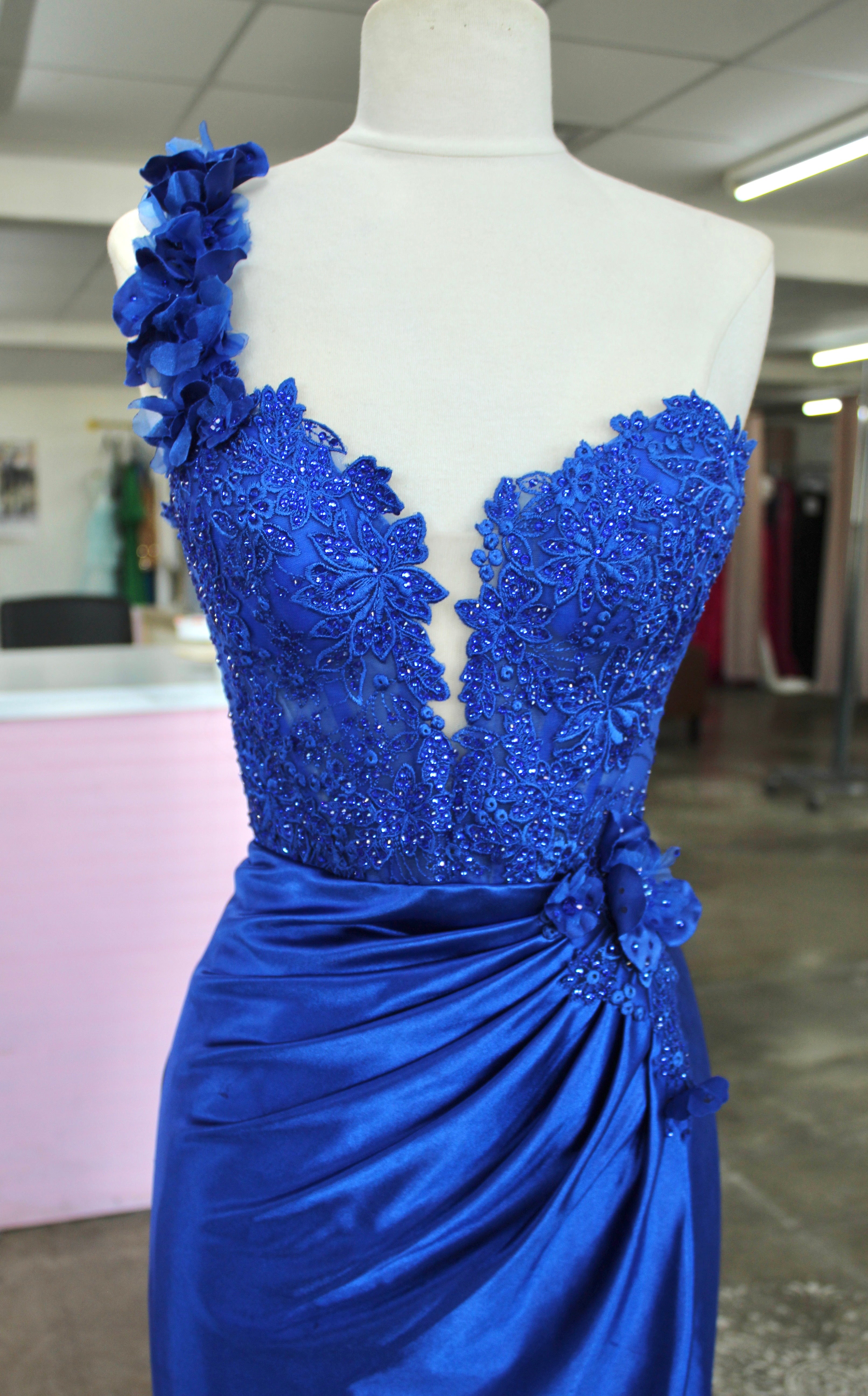 Sherri Hill 56174 (Royal)-Size 0