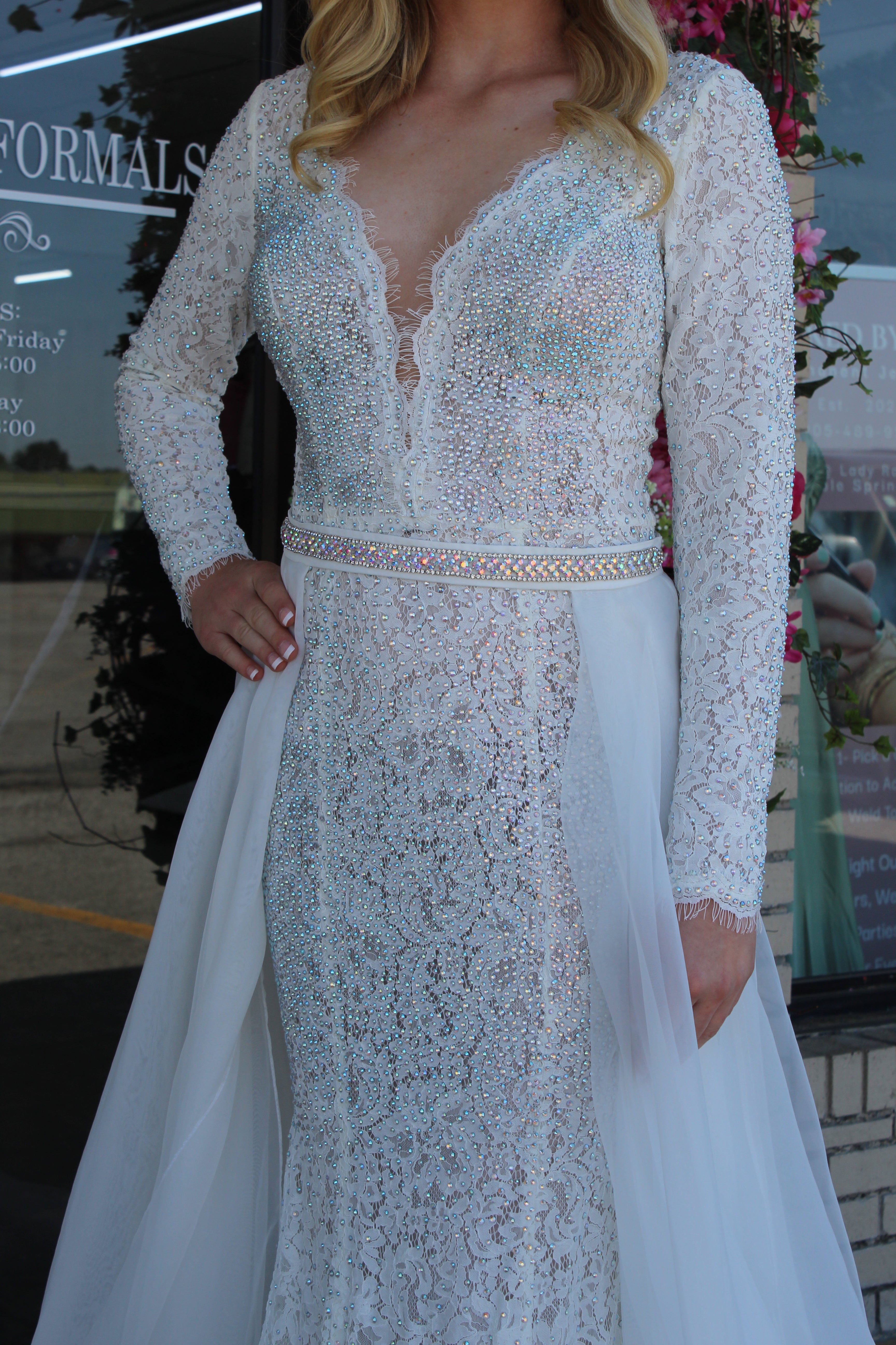 Johnathan kayne gown w/ skirt size 8