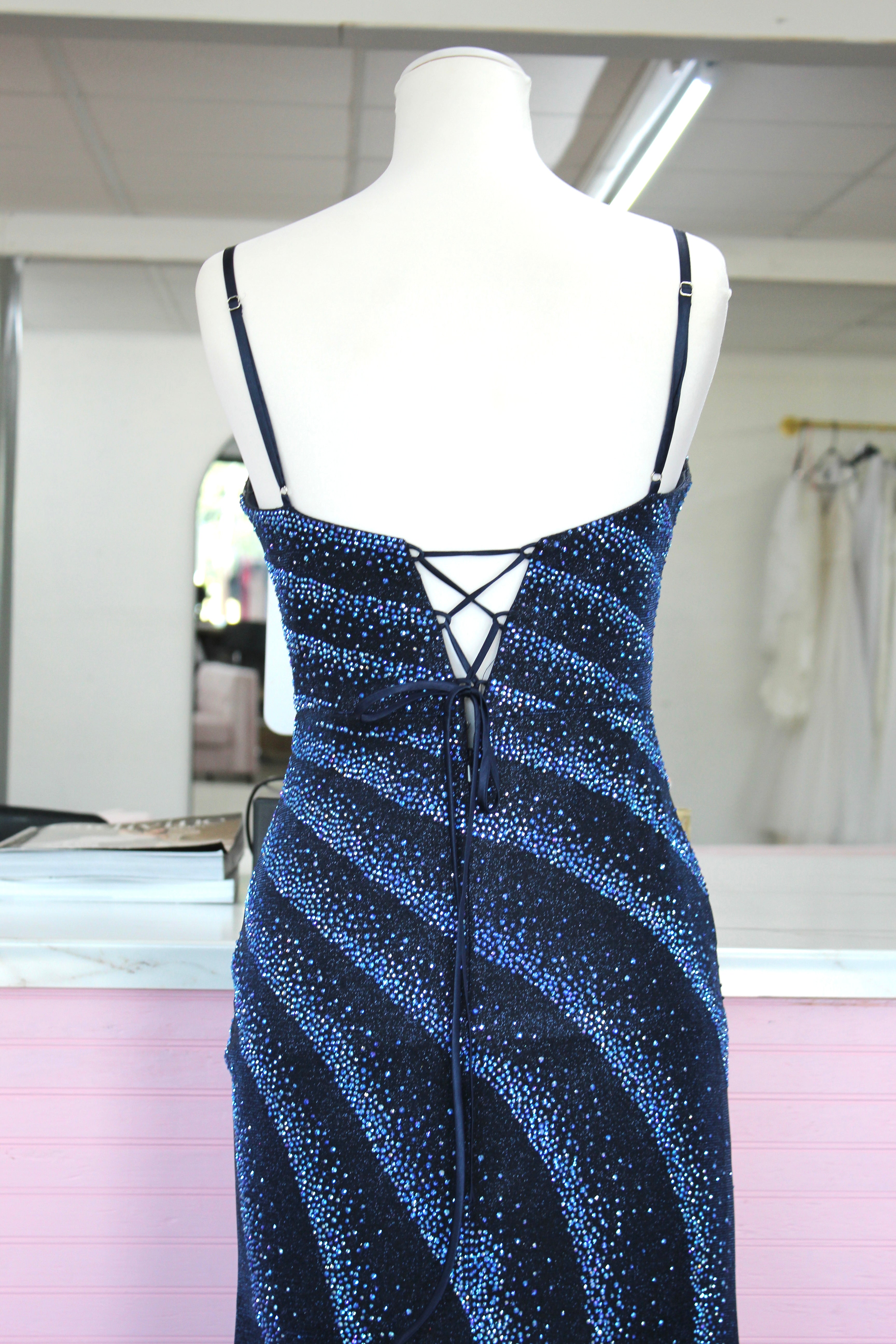 Navy prom/pageant size 8