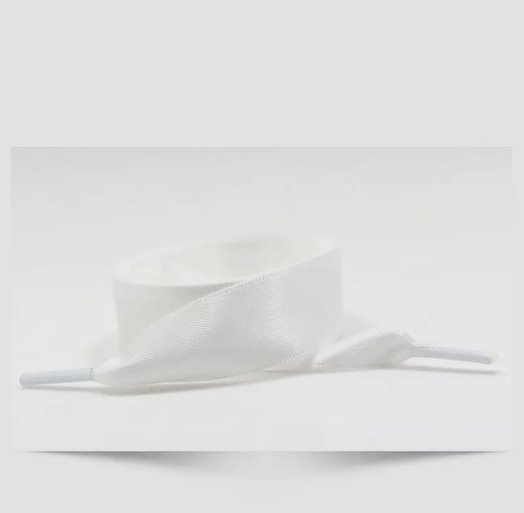 White Satin Ribbon Shoe Laces