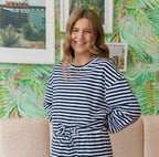 LULU MAC Navy & White Striped top (set)