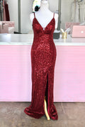 Speechless Sequin Gown – Wine (Size 5)