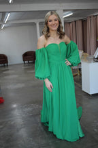 Green Bridesmaid/Formal Gown- Size 2-4
