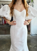 JVN by Jovani JVN22830 – Off-the-Shoulder Satin Mermaid Gown size 4