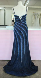 Navy prom/pageant size 8
