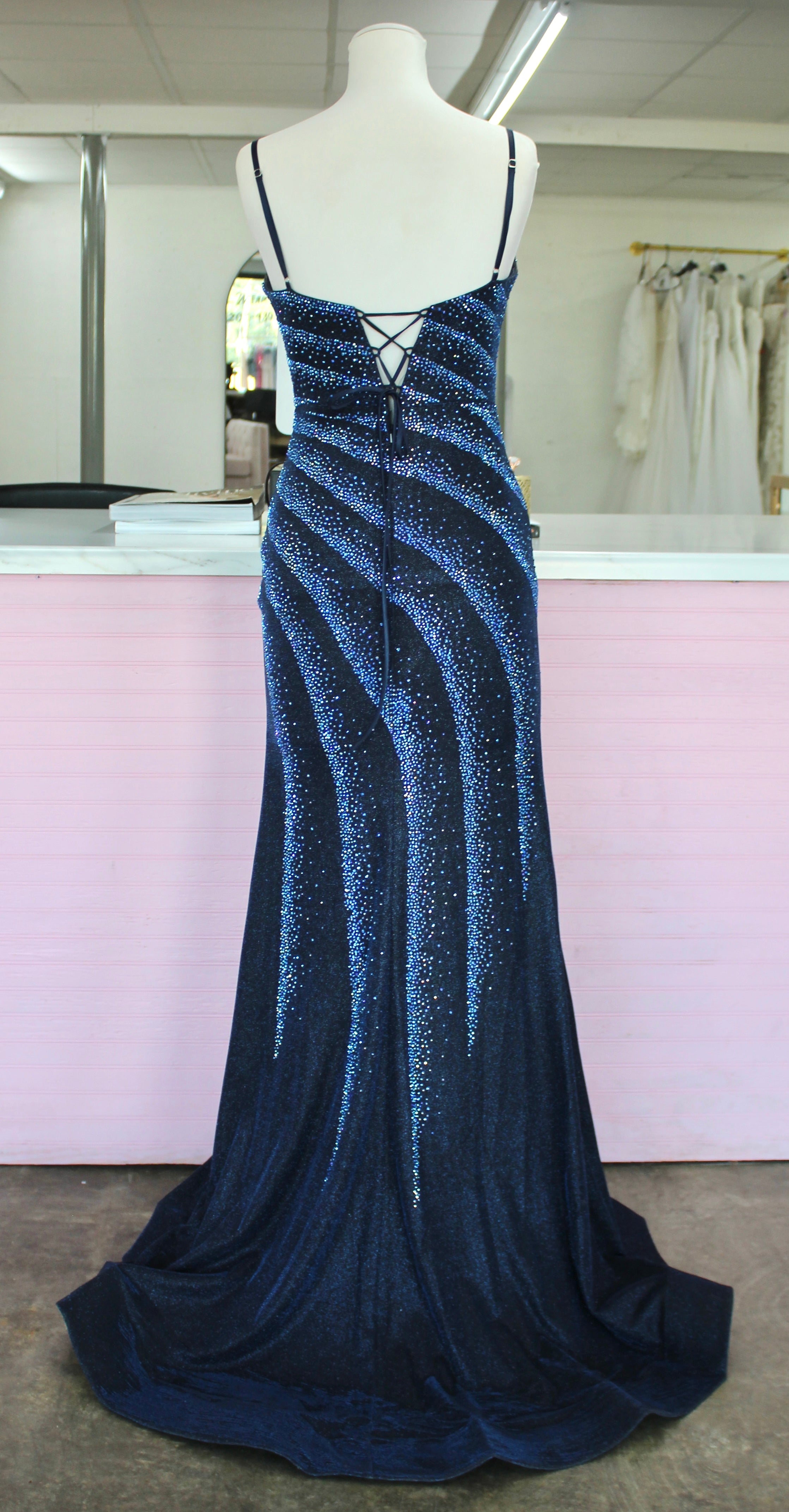 Navy prom/pageant size 8
