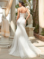 Sleeveless Sweetheart Neck Split Wedding Dresses