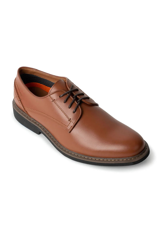 CHESTNUT OXFORD PLAIN TOE SHOE-COP